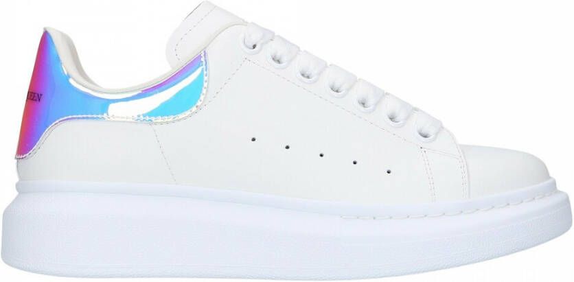 Alexander mcqueen Oversized Wit Holografisch Leren Sneakers Meerkleurig Dames