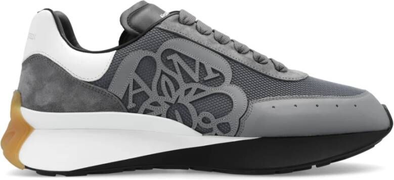 alexander mcqueen Sneakers met logo Grijs Heren