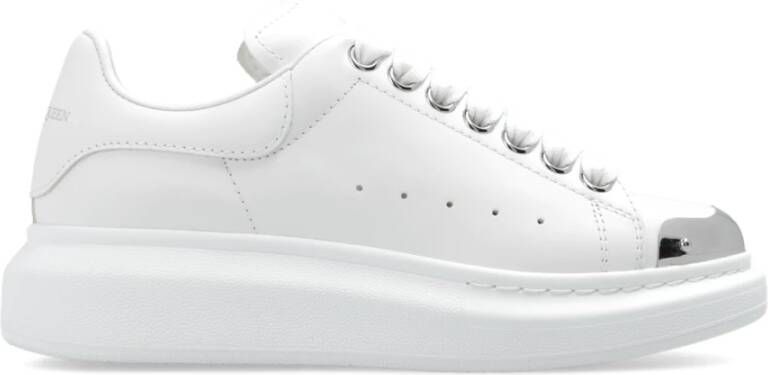 Alexander mcqueen Witte Leren Sneakers met Stijlvolle Details White Dames