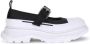 Alexander McQueen Sneakers van Leer met reliëflogo en Verstelbare Band - Thumbnail 1