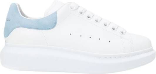 Alexander mcqueen Oversize Witte Leren Sneakers voor Dames Wit Dames