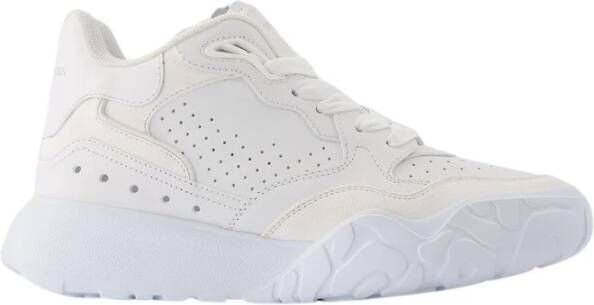 Alexander mcqueen Nieuwe hof sneakers in wit zilverleer Wit Dames