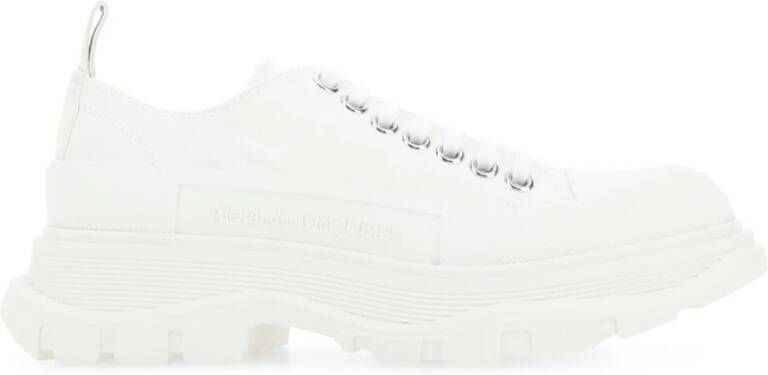 Alexander mcqueen Groen Wit Leren Tread Slick Sneakers Multicolor Dames