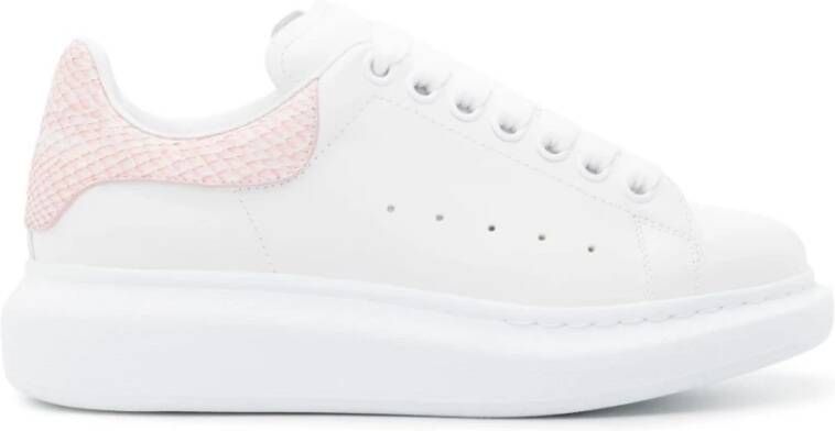 Alexander mcqueen Witte IJs Lizard-Effect Sneakers White Dames