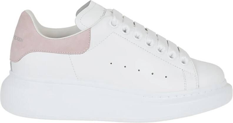 Alexander mcqueen Witte Larry Sneakers met Roze Label White Dames