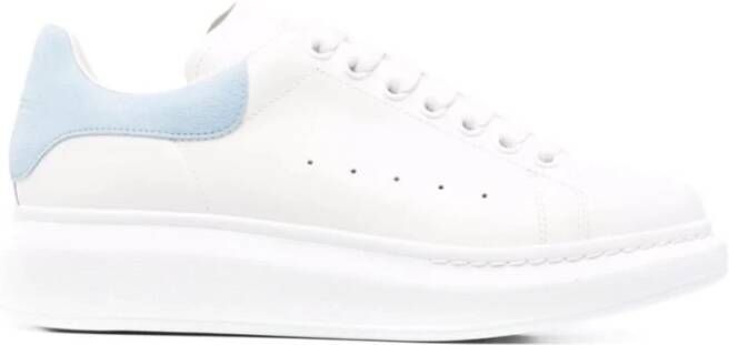 Alexander mcqueen Oversize Witte Leren Sneakers voor Dames Wit Dames