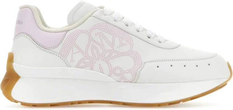 Alexander mcqueen Witte Leren Modieuze Sneakers voor Dames White Dames