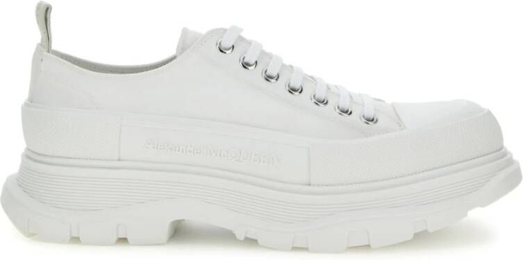 Alexander mcqueen Witte Veterschoenen met Rubberen Neuskap White