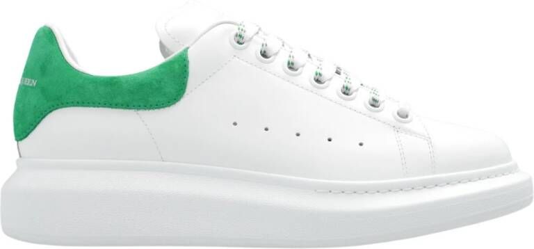 Alexander mcqueen Witte Groene Leren Oversized Sneakers White Dames