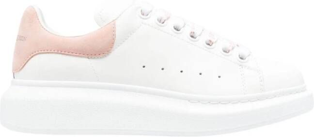 Alexander mcqueen Witte Larry Sneakers met Roze Label White Dames