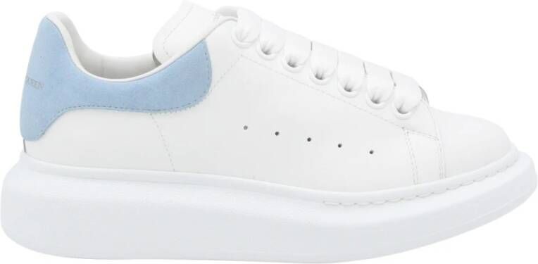 Alexander mcqueen Wit Poederblauw Leren Oversized Sneakers White Dames