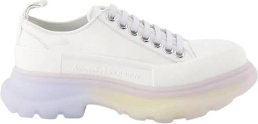 Alexander mcqueen Veterschoenen van krijt canvas Wit Dames