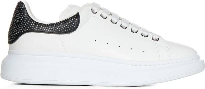 Alexander McQueen Witte Leren Sneakers Stijlvol Geperforeerd