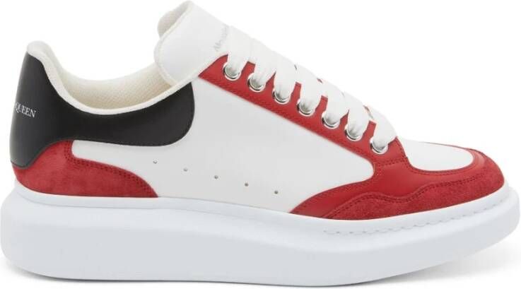 Alexander mcqueen Kleur Blok Leren Sneakers White Heren Schoenen
