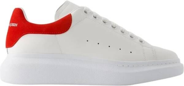 Alexander mcqueen Witte Leren Sneakers met Rode Suède Spoiler White Heren - Foto 8
