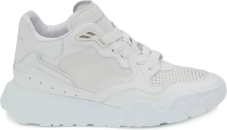 Alexander mcqueen Grijze Court Sneakers Leer Wit White Heren