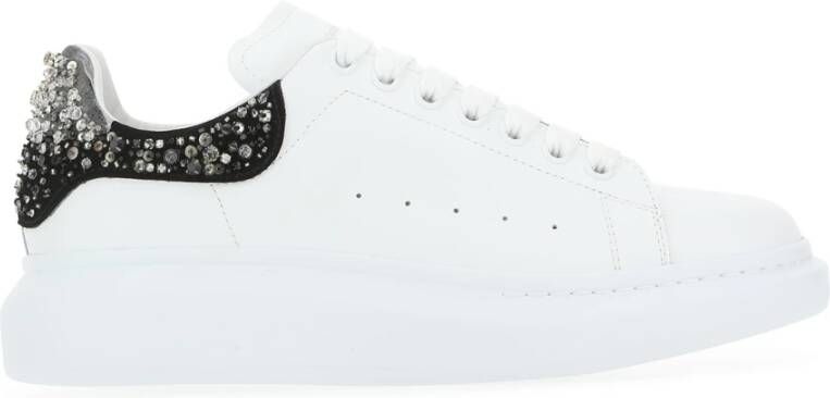 Alexander mcqueen Ivoor en Zilver Leren Boxcar Pumps White Dames