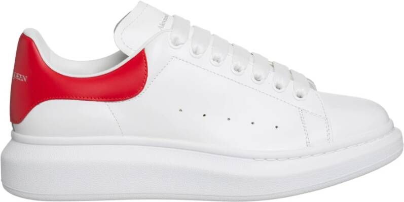Alexander mcqueen Witte Leren Sneakers met Rode Suède Spoiler White Heren - Foto 4