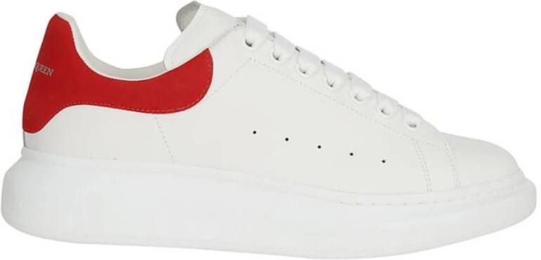 Alexander mcqueen Witte Leren Sneakers met Rode Suède Spoiler White Heren - Foto 5