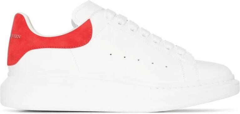 Alexander mcqueen Witte Leren Sneakers met Rode Suède Spoiler White Heren - Foto 11
