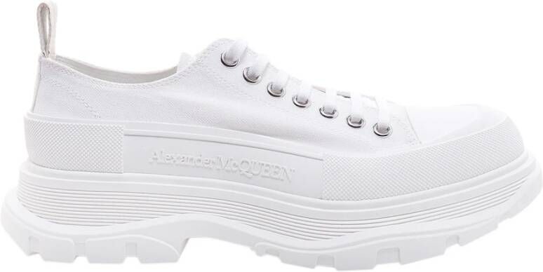 Alexander mcqueen Witte Veterschoenen met Rubberen Neuskap White