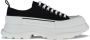 Alexander mcqueen Zwarte en witte katoenen sneakers Zwarte Canvas Lage Sneakers Zwarte Veterschoenen met Oversized Rubberen Zool Black Dames - Thumbnail 1