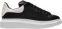 Alexander mcqueen Oversized Sneakers in Black Leather and white Heel Zwart - Thumbnail 1