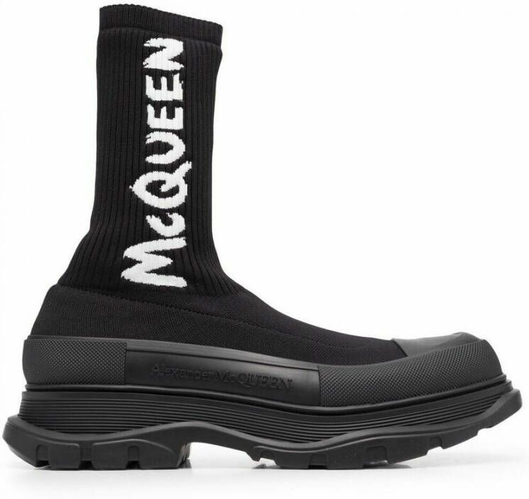 Alexander mcqueen Bottines Tread Slick Taille: 40 Couleur Presta: Noir Zwart Heren