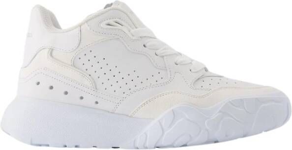 Alexander mcqueen Nieuwe hof sneakers in wit zilverleer Wit Dames
