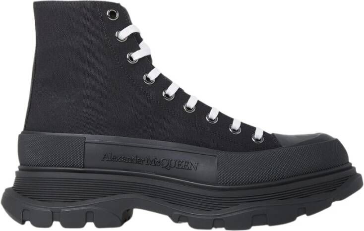 Alexander mcqueen Canvas Veterschoenen voor Heren Black Heren