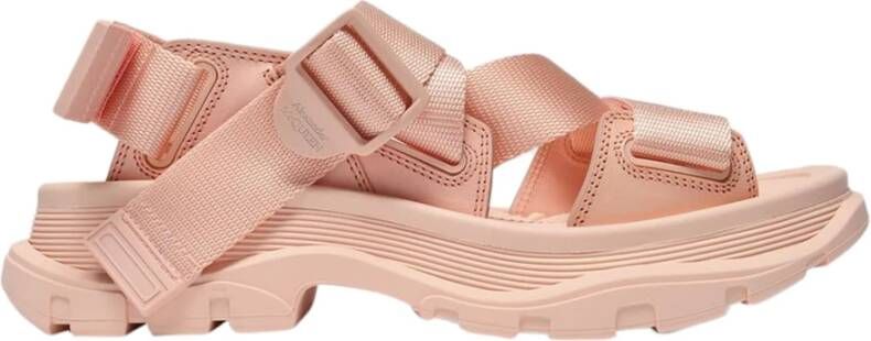 Alexander mcqueen Stijlvolle canvas Tread sandalen Roze Dames