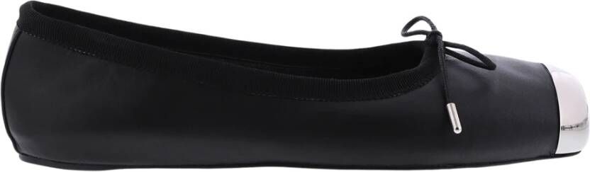 alexander mcqueen Stijlvolle Leren Ballerina Flats Zwart Dames