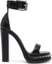 Alexander mcqueen Studded Leren Hoge Hak Sandalen Zwart Dames - Thumbnail 1