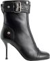 Alexander mcqueen Zwarte Leren Laarzen met Verstelbare Enkelband Black Dames - Thumbnail 1