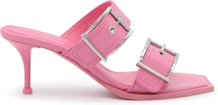 Alexander mcqueen Sugar Pink Silver Leren Sandalen Pink Dames - Foto 3