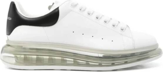 Alexander McQueen Transparante zool sneakers wit zwart logo