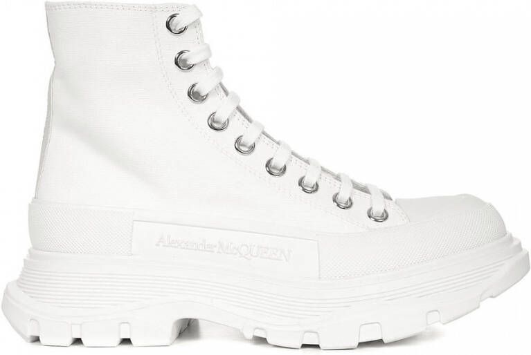 Alexander mcqueen Canvas Boot Tread Mode Sneakers White Dames