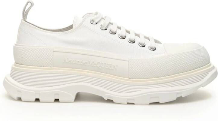 Alexander mcqueen Tread Slick Canvas Sneakers White Heren