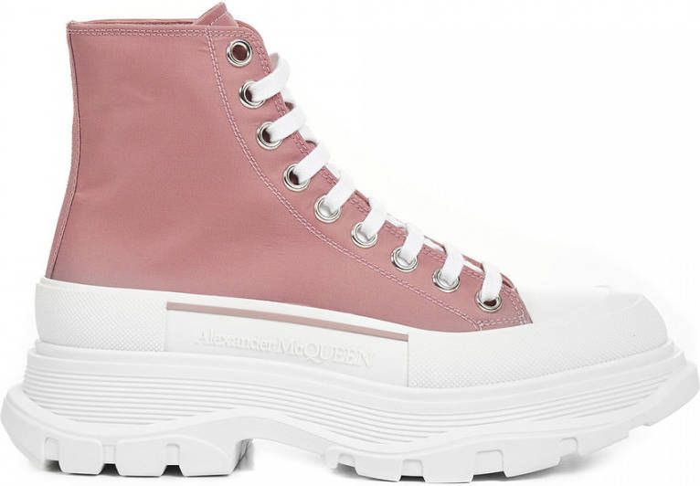 Alexander mcqueen Tread Slick Lace Up Ankle Boots Roze Dames