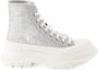 Alexander McQueen Tread Slick White Silver Laarzen - Thumbnail 1