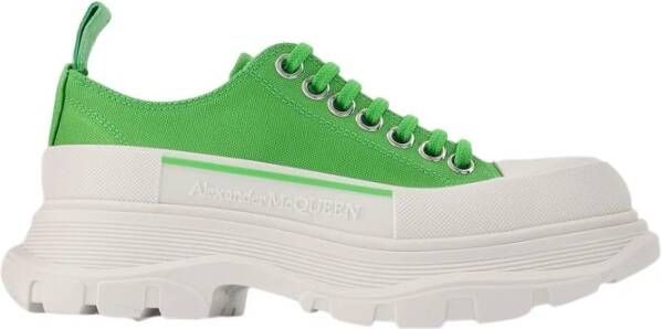 Alexander mcqueen Groen Wit Leren Tread Slick Sneakers White Dames