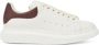 Alexander McQueen Urban Elegance Leren Sneaker Off White Bordeaux - Thumbnail 1