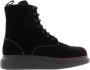 Alexander mcqueen Velvet Lace-Up Hybrid Sneakers Black Dames - Thumbnail 1