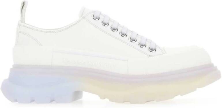 Alexander mcqueen Veterschoenen van krijt canvas White Dames