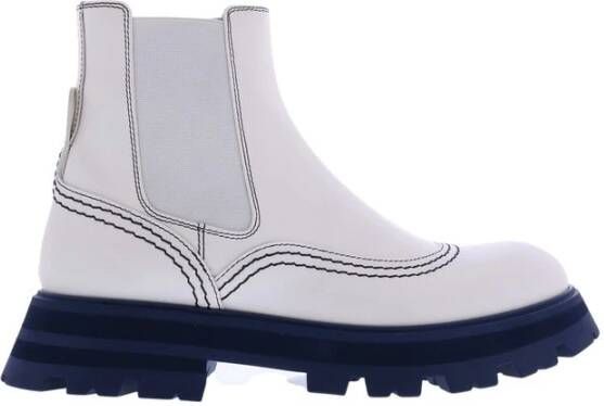 Alexander McQueen Wander Chelsea Boot Wit Blauw