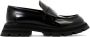 Alexander mcqueen Zwarte glanzende leren loafers met tankzool Black - Thumbnail 2