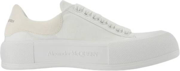 alexander mcqueen Wit Leren Oversized Sneakers White Dames