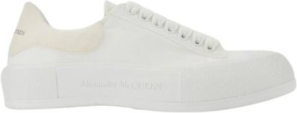 Alexander mcqueen Witte Canvas Deck Plimsoll Sneakers White Heren