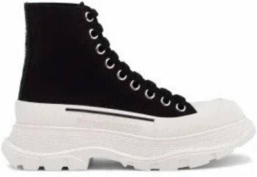 Alexander McQueen Witte Canvas High-Top Baseball Boots
