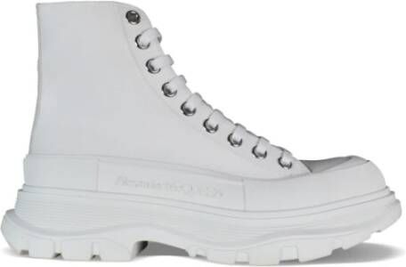 Alexander mcqueen Witte Canvas Hoge Sneakers White Dames